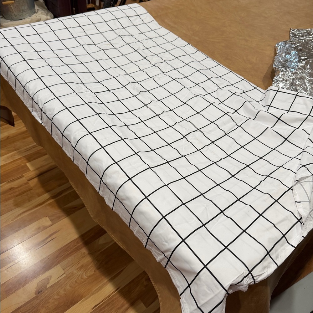 72x72 Black & White Shower Curtain.